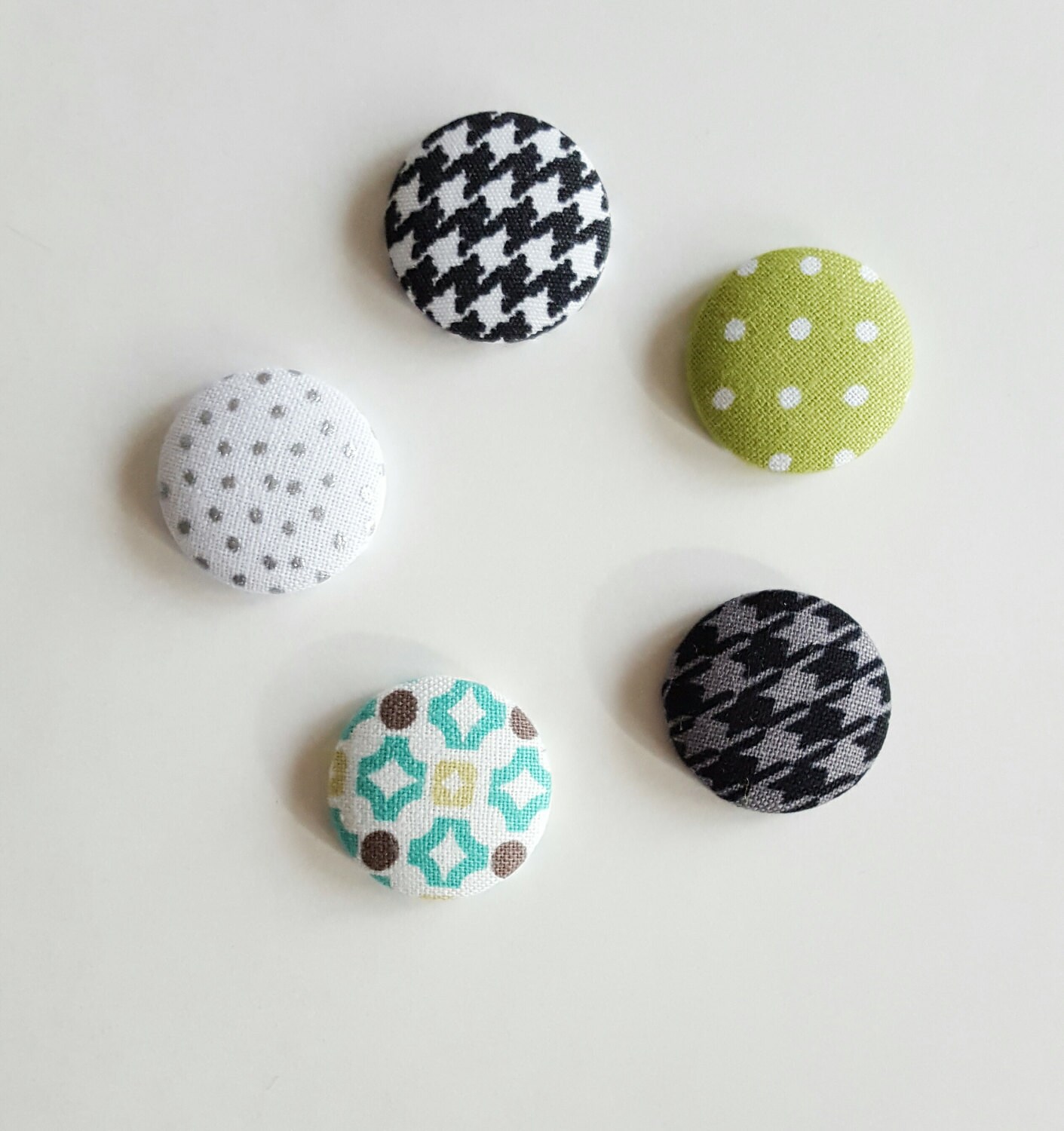 Fabric set of 5 fridge geometric