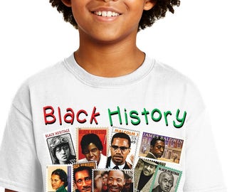 Black History T-shirt. Celebrating Our Legacy. Youth Style Sublimation Tee.