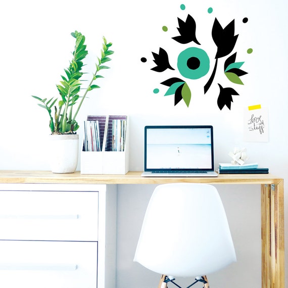 Flowers Wall Decal Removable Wall Decal SelfAdhesive Wall