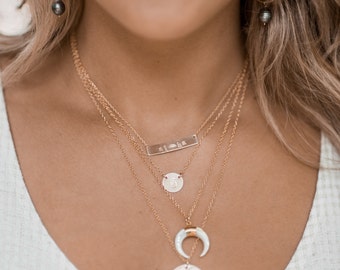 Small MOP Crescent necklace-