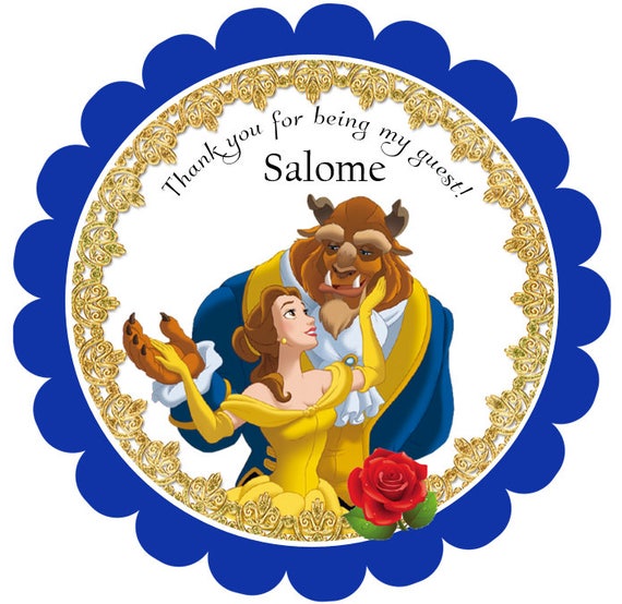 Printable Beauty and the Beast Favor Tags Digital Beauty and