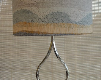 Metal Base with Shade in Songbird fabric