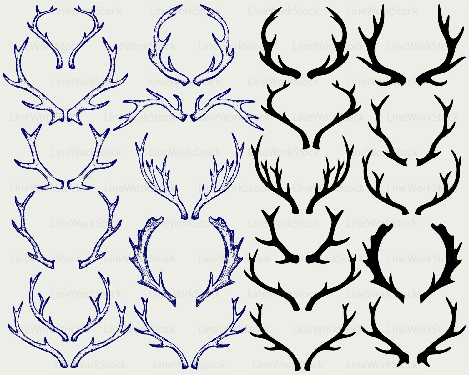 195 icons in this antler clip arts collection free antler mobile app interf...