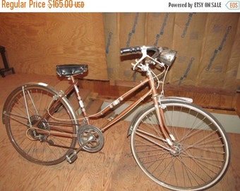 SALE Save on Gas Girls Columbia Bicycle Head Lamp 10 Speed Original Bicycle Go Green Vintage Columbia Bicycle