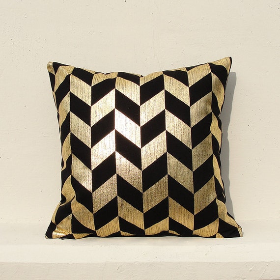 Gold pillow cover Gold Cushion Cover Geometric Pillow Case