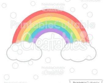 Rainbow SVG Cut File & Clipart E244 - Includes Limited Commercial Use!