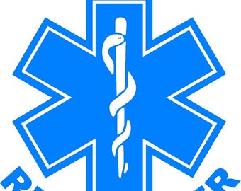 First Responder Star of Life Sticker/Decal