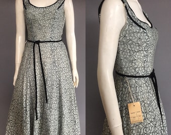 Lace 1950s dress in duckegg blue