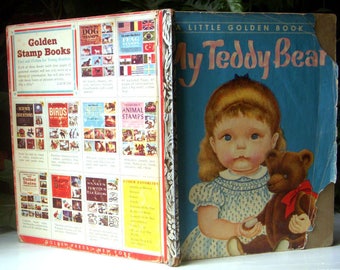 My Teddy Bear, Patsy Scarry, Illustrated by Eloise Wilkin, Childrens Hardback, Vintage Edition Little Golden Book, 1953