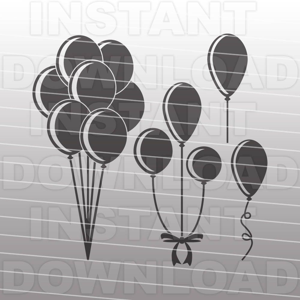 Birthday Balloons SVG FileParty Balloons SVG FileVector Clip