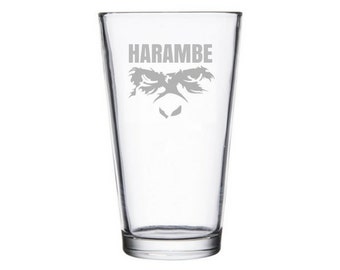 Harambe pint glass, Harambe meme, dicks out for Harambe, Take a shot for harambe, Harambe sticker, internet meme gifts, RIP, Harambe beer
