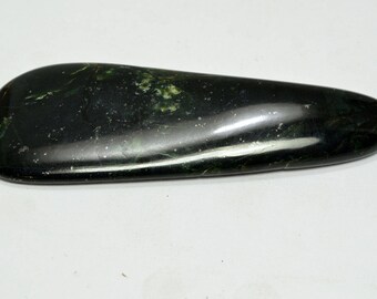 Green NEPHRITE JADE Polished Palm stone Massage crystal, pocket stone #11152 - RUSSIA