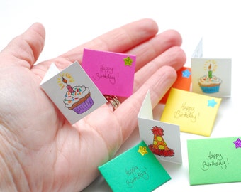 Tiny Birthday Card from the Tooth Fairy or Santa's Elf; customizable