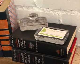 Vintage Glass Desk Set