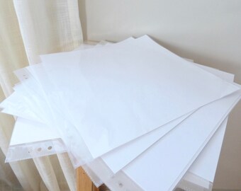 Scrapbook inserts, scrapbook page protectors, set of 20