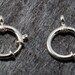 Vintage Spring Ring Clasp Pair SIlver Metal Large Size 20mm With Connector