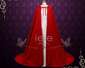 Hooded Red Cloak Cape Medieval Cloak Cape
