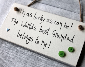 Fathers Day Grandad - Grandad Birthday Gift-Grandad gift-Father's day Gift-Grandad Birthday Gift Personalized-Personalised Grandad Plaque
