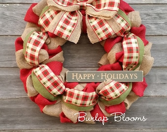 christmas wreath holiday wreath plaid wreath seasonal wreath burlap wreath christmas burlap wreath - Christmas Burlap Wreath christmas wreath holiday wreath plaid wreath seasonal wreath burlap wreath christmas burlap wreath - Christmas Burlap Wreath