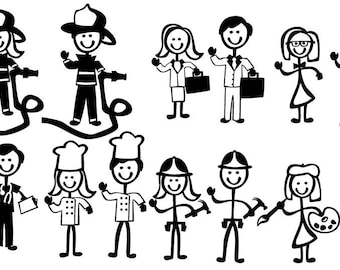 Download Stick Figure People Family Vacation Themed Vector Art SVG