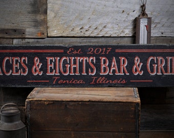 sign bar grill custom patio gift decor father favorite