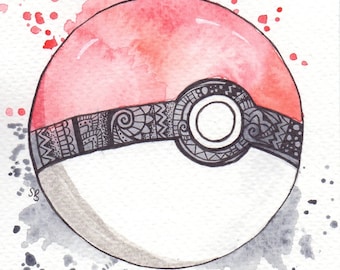 4x4 Pokemon Pokeball Print
