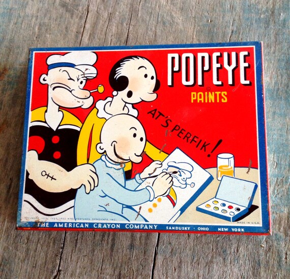 Popeye Paints Paint Set by The American Crayon Company