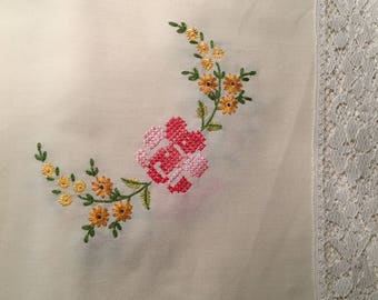 Embroidered Vintage Table Cloth