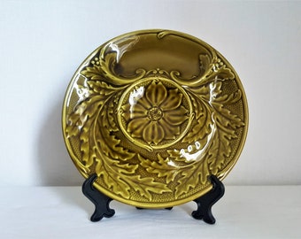 Vintage French Plat For Artichoke/GIEN FRANCE/Olice color