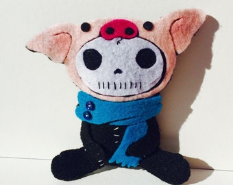 Felt Creature - Skeleton / Pig