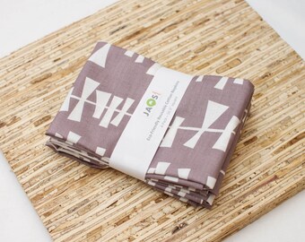 Large Cloth Napkins - Set of 4 - (N1319) - Geometric Modern Reusable Fabric Napkins