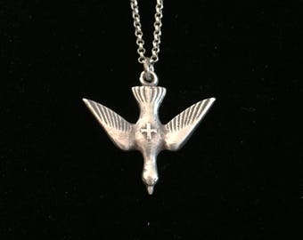 french saint esprit dove of peace necklace Holy Spirit