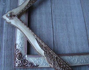 8 X 10 Gold Frames, Ornate Frames, Unique Frames, Wedding Frames, Glam Frames, Glitzy 8 X 10 Frames, 8 x 10 Metal Frames