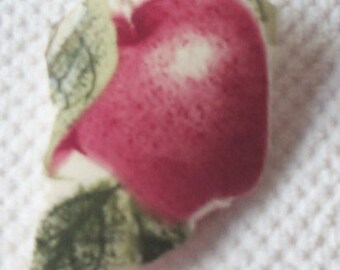 Supplies - Mosaic Tile Piece -Red Apple Focal Tile - Red Apple Focal Mosaic Tile Tesserae.