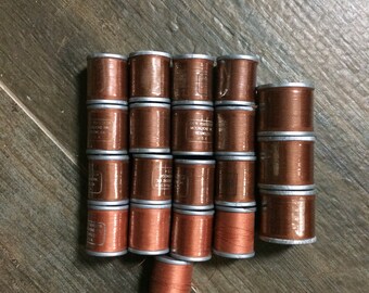 20 Brown Thread / Vintage Brown Thread Lot / Brown Thread Lot / Thread Lot / Brown Polyester Thread Lot