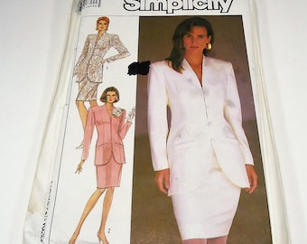 Simplicity Misses' Semi-Fitted Suit With Lined Jacket Pattern 8433 Size 18 & 20
