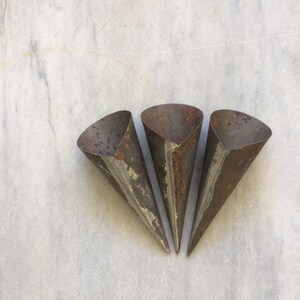 Vintage French Pastry Metal Piping Funnels