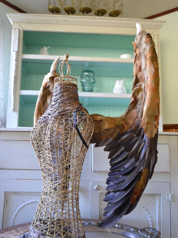 Items similar to Feather Wings Costume Cosplay Brown With Claw Custom