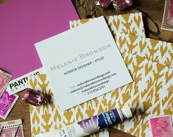 Ikat Calling Cards / Business Cards/ Blogger Cards - Set (50)