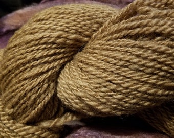 Handspun yarn Baby Camel 100% Golden Brown 36 yards worsted