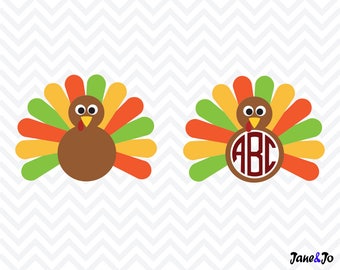 Turkey SVG, turkey cut file svg, Thanksgiving svg ,turkey vector,turkey svg,Turkey silhouette,Turkey monogram svg,turkey cut files svg eps