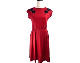 Womens Sue & Lenny Red Vintage Dress 9 S