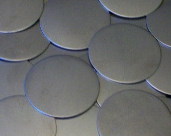 Nickel Silver Discs - 24 Gauge, stamping blanks, metal stamping blanks, Bopper, german silver, etching, embossing, disk, hand stamping blank