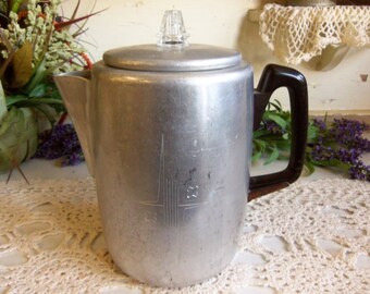 Vintage Aluminum Coffee Pot B229