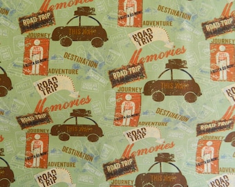 END OF BOLT Sale Road Trip By Clothworks Fabrics