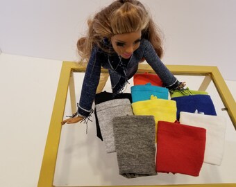 Barbie Handmade T Shirt Barbie Clothes Tube Tops in Assorted Colors Barbie Summer Clothes