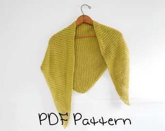Shawl Knitting Pattern Easy Triangle Shawl Pattern Beginner