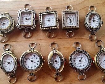 Antique Gold Beading Watch Face, Watch face with rings, Watch Jewelry, Watch Making, Geneva Watch, Antique Gold Jewelry