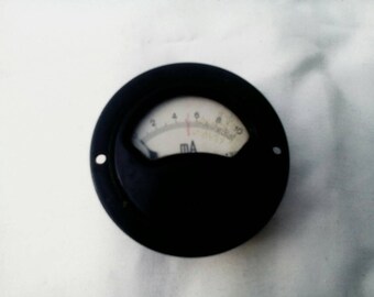 ua 10 ua microamp current micro amp a ammeter analog panel meter vintag old