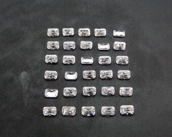 White CZ Octagon Princess Cut SIZE CHOICE Loose Cubic Zirconia High Quality Gemstones